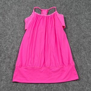 Lululemon Athletica No Limits Zing Pink Hyper‎ Apex Stripe Tank Top Women's Sz 4